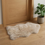 2' X 3' Taupe Genuine Sheepskin Animal Print Shag Area Rug