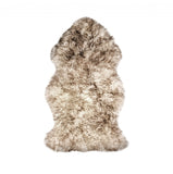 2' X 3' Brown And White Genuine Sheepskin Ombre Area Rug