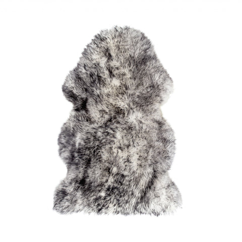 2' X 3' Gray Genuine Sheepskin Animal Print Shag Area Rug