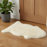 2' X 3' White Natural New Zealand Sheepskin Wool Area Rug