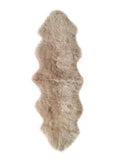 6' Taupe Genuine Sheepskin Area Rug