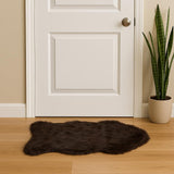 2' X 3' Chocolate Faux Sheepskin Shag Area Rug