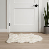 2' X 3' Tan Faux Sheepskin Ombre Area Rug