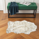 2' X 3' Tan Faux Sheepskin Ombre Area Rug
