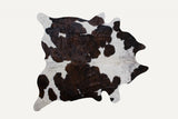6' X 7' Brown And White Cowhide Cowhide Print Area Rug