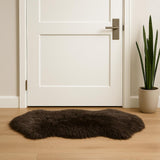 2' X 3' Chocolate Genuine Sheepskin Shag Area Rug