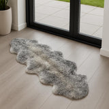 Gradient Grey Animal Print Area Rug