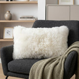 12" X 20" Natural Sheepskin Throw Pillow
