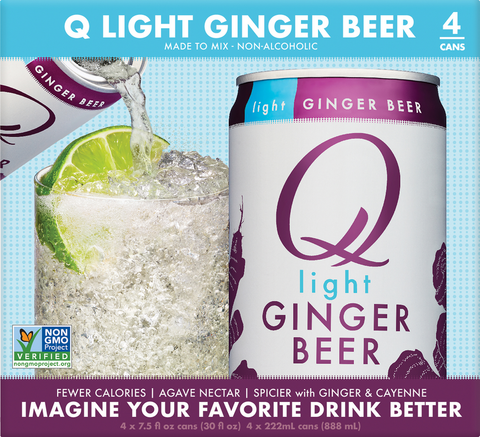 QDR LIGHT GINGER BEER ( 6 X 7.5 OZ   )