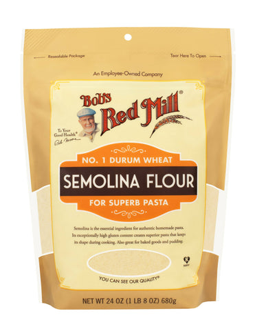 BOBS FLOUR SEMOLINA ( 4 X 24 OZ   )