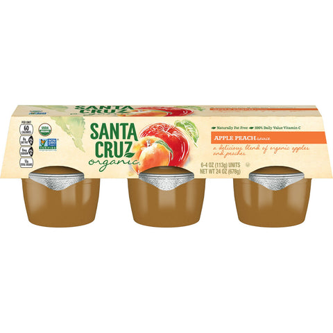 Santa Cruz Organics Apple Pch Sauce Cup (12x6 CT)