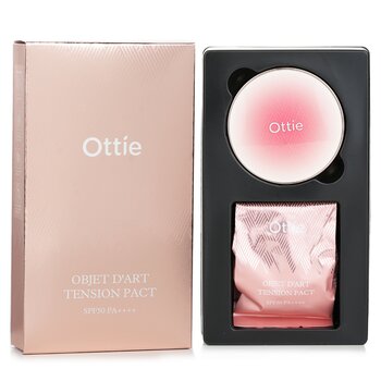 Objet D’art Tension Pact SPF50 PA++++ & Refill  # 23 Natural (Exp. Date 28 Feb 2026) - 2x15g/0.52oz