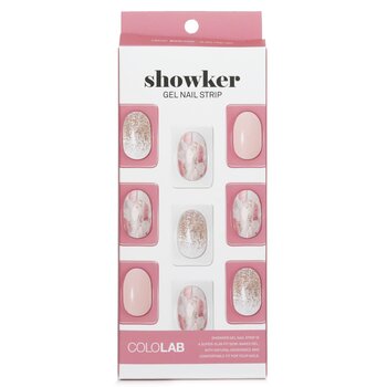 Showker Gel Nail Strip # CSA101 Bling Pink Art - 1pcs