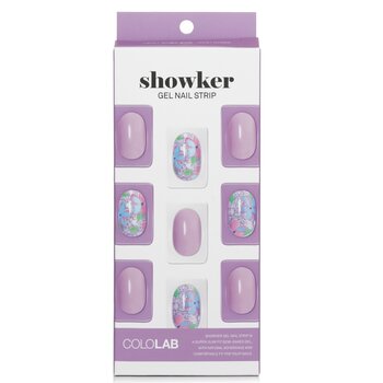 Showker Gel Nail Strip # CSA311 Violet Flower - 1pcs