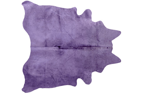 6' X 7' Purple Cowhide Area Rug