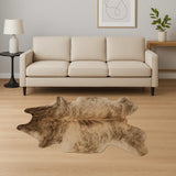 6' X 7' Brown Cowhide Cowhide Print Area Rug
