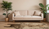 6' X 7' Brown Cowhide Cowhide Print Area Rug