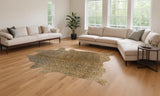 6' X 7' Brown And Black Cowhide Cheetah Print Area Rug