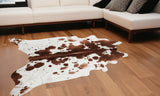 6' X 7' White Cowhide Cowhide Print Area Rug
