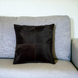 18" Brown Cowhide Throw Pillow