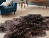 4' X 6' Chocolate Genuine Sheepskin Area Rug