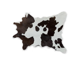 2' X 3' Brown And White Cowhide Abstract Hand Woven Area Rug