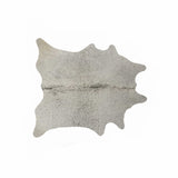 6' X 7' Gray Cowhide Hand Tufted Area Rug