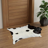 2' X 3' Natural Black And White Calfskin Area Rug