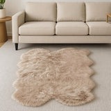 4' X 6' Pink Genuine Sheepskin Shag Area Rug