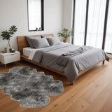 4' X 6' Gray Genuine Sheepskin Handmade Area Rug