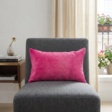 12" X 20" Fuschia Cowhide Throw Pillow