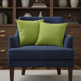 Set of Two Lime Green Cowhide Throw Pillow