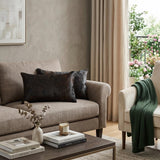 Set of Two 12" X 20" Chocolate Cowhide Cowhide Throw Pillows