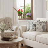 Set Of 2 Gray And White Natural Cowhide Pillows