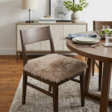 17" X 17" Taupe New Zealand Sheepskin Dining Chair Pad