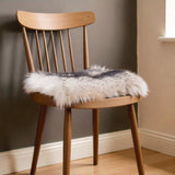 17" X 17" Gray Genuine Sheepskin Chair Pad