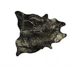 5' X 7' Black And Gold Cowhide Area Rug