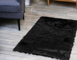 3' X 5' Black Shag Area Rug