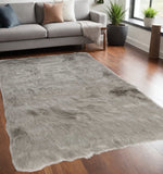 5' X 8' Gray Shag Area Rug