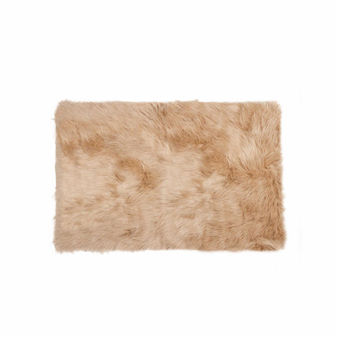 5' X 8' Off White Shag Area Rug