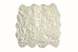 6' X 6' Off White Faux Fur Area Rug