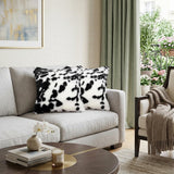 18" X 18" X 5" Sugarland Black And White Faux  Pillow 2 Pack