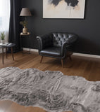 6' Gray Shag Area Rug