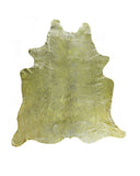 6' X 7' Lime Green Cowhide Cowhide Print Area Rug