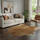 5' X 7' Tan Cowhide Area Rug