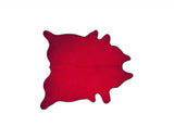 5' X 7' Red Cowhide Area Rug