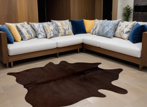 5' X 7' Chocolate Cowhide Area Rug