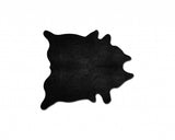 5' X 7' Black Cowhide Area Rug