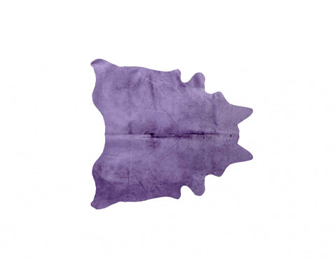 5' X 7' Purple Cowhide Hand Tufted Area Rug