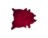 5' X 7' Burgundy Cowhide Area Rug